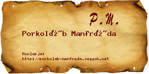 Porkoláb Manfréda névjegykártya
